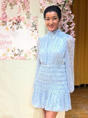 House of Harlow 1960 Light Blue Floral Mini Dress